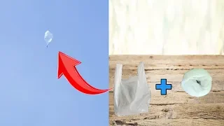 How to make polythin parachute // panni se parachute kaise banaen