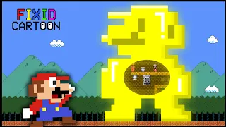 Mario😱 vs the GIANT Golden Mario (Mario Cartoon Animation)