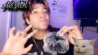 ASMR MALE MOUTH SOUNDS AND MIC SCRATCHING