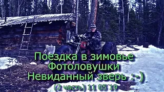 Поездка в зимовье Фотоловушки Невиданный зверь (2 часть) 11 05 19