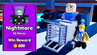 WE FINALLY BEAT NIGHTMARE MODE In Roblox Toilet Tower Defense