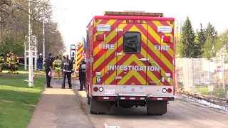 2 people taken to hospital after townhome fire in Holyrood