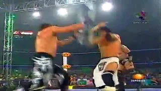 La Parka, Cibernético Y El Mesías Vs Hijo Del Perro Aguayo, Damian 666 Y L.A. Park (P3)