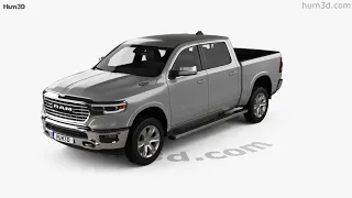 Dodge Ram 1500 Crew Cab Laramie Longhorn 5-foot 7-inch Box 2019 3D model by Hum3D.com