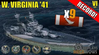 Battleship W. Virginia '41 9 Kills & 148k Damage | World of Warships Gameplay