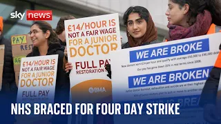 NHS braced as four-day strike by junior doctors looms