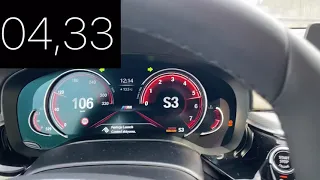 Bmw G30 540i xDrive stage2 0-200 km/h acceleration