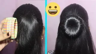 DIY messy Bun | How to make bun hairstyle with bangle for medium hair | Hairstyles for Girls