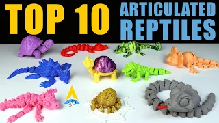 10 Cool Articulated Reptiles to 3D Print | Satisfying #3dPrinting #satisfying