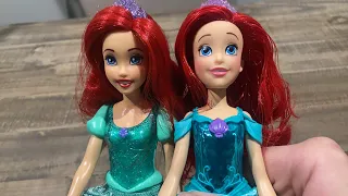 Mattel Ariel  2023 basic doll review/comparison video hasbro Ariel
