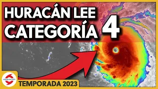 Huracán Lee se fortalece rápidamente a categoría 4.