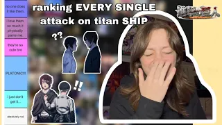Ranking EVERY Attack on Titan ship EVER!