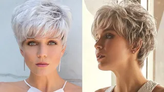 short haircuts for women over 40 💕💕| short hair with bangs | short fade haircut ❤❤