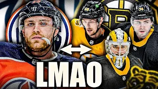 LEON DRAISAITL TO BOSTON? HAHAHAHA (Edmonton Oilers Trade Rumours, Boston Bruins NHL News 2022)