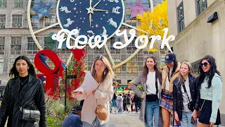 [4K]🇺🇸NYC Walk🗽🌟Holiday Vibes on 5th Ave & Central Park Fall Foliage | Oct 2023