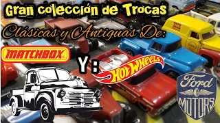 Grandiosa colección de trockas clásicas y antiguas de hot wheels y matchbox.