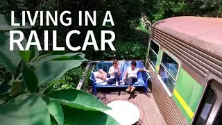 Living in a train carriage in the rainforest - Domain