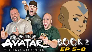 First time watching Avatar The Last Airbender reaction Book 2 Ep 5-8