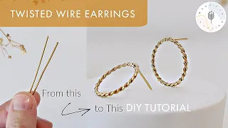 Twisted Wire Earrings DIY Tutorial | How to Make No Solder Stud Earrings