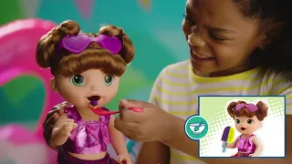 Baby Alive - Muñeca Heladito bajo el sol - Come, hace popó - Muñeca para jugar en el agua