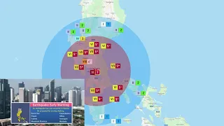 Magnitude 7.6 Manila Earthquake Scenario With Earthquake Early Warning (West Valley Fault Scenario)