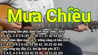 Mưa Chiều | Slow Rock Guitar | Hướng dẫn solo và đệm hát tone Am | Điêu Chương