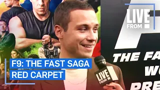 Finn Cole Finally Meets Jordana Brewster on "F9" Red Carpet | E! Red Carpet & Award Shows