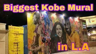 Biggest Kobe Bryant tribute mural in Los Angeles by Mr. brainwash