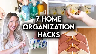 7 CLEVER HOME ORGANIZATION IDEAS + STORAGE HACKS