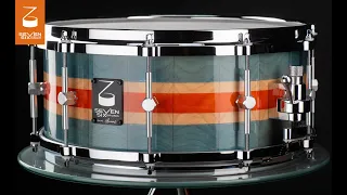 A few of Seven Six Drum Company's Available Custom Snare Drums in the Round with Audio