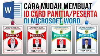 Cara Mudah Membuat ID Card Panitia Peserta di Word