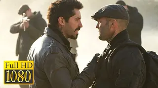 Jason Statham vs Scott Adkins and other hired killers in the movie The Expendables 2 (2012)