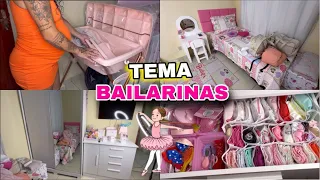 TOUR PELO QUARTO DAS MENINAS 🩰👩‍👧‍👧 MONTEI O CARRINHO DA BEBÊ!!! 💖🤰| Ash Couto