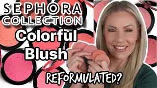 SEPHORA COLLECTION COLORFUL® BLUSH | REFORMULATED | TRYING 5 SHADES | ARE THEY DUPES?