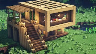 Minecraft Köy Modern Evi Yapımı