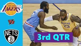 Los Angeles Lakers vs. Brooklyn Nets Full Highlights 3rd Quarter | NBA Season 2021