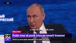 Putin: „Moscova nu a pierdut nimic din cauza războiului din Ucraina”