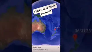 So weird 😳 I just found Siren Head? Secrets of Google Earth and Google Maps #sirenhead #shorts