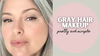 MY FULL FACE MAKEUP FOR GREY HAIR💄- using Il Makiage, Sephora, and NARS products