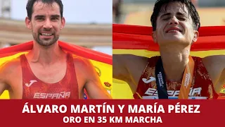 Álvaro Martín y María Pérez ganan el oro en los 35 Km marcha del Mundial de Budapest