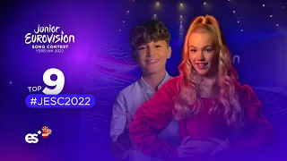 Junior Eurovision 2022: Top 9 (New: 🇲🇰🇪🇸🇬🇧)