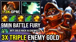 NEW Insanely Fast Farm & Jungle Guide | 9Min Battlefury 3x Triple Enemy Gold with 1323 GPM DotA 2