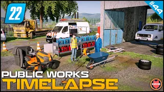 🚧 Purchased An Auto Service Garage & Cutting An Overgrown Grass ⭐ FS22 City Public Works Timelapse