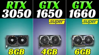 RTX 3050 vs. GTX 1650 Super vs. GTX 1660 Super | 20 Games Benchmarks