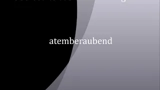 atemberaubend | deutsch - englisch