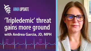 Andrea Garcia, JD, MPH, on the continued rise of influenza, COVID & RSV cases