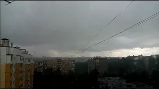 Мощная гроза с Крупным градом в Смоленске 12.08.2021 ⚡⛈️