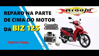 Fazer Parte de cima da BIZ 125 com troca da corrente de comando -Parte Final- Por Flaviano Araújo