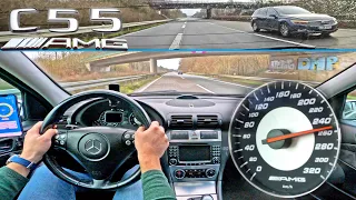 Mercedes C55 AMG W203 is OLD SCHOOL V8 FUN on AUTOBAHN!