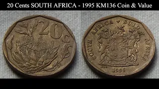 20 Cents SOUTH AFRICA - 1995 KM136 Coin & Value